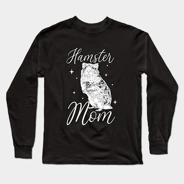 Hamster lover - Hamster Mom Long Sleeve T-Shirt by Modern Medieval Design